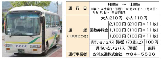 安浦交通 生活バス 運賃表